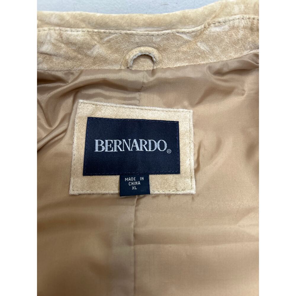 Bernardo Vintage Y2K women's genuine leather suede jacket in camel. Size XL - Picture 5 of 6